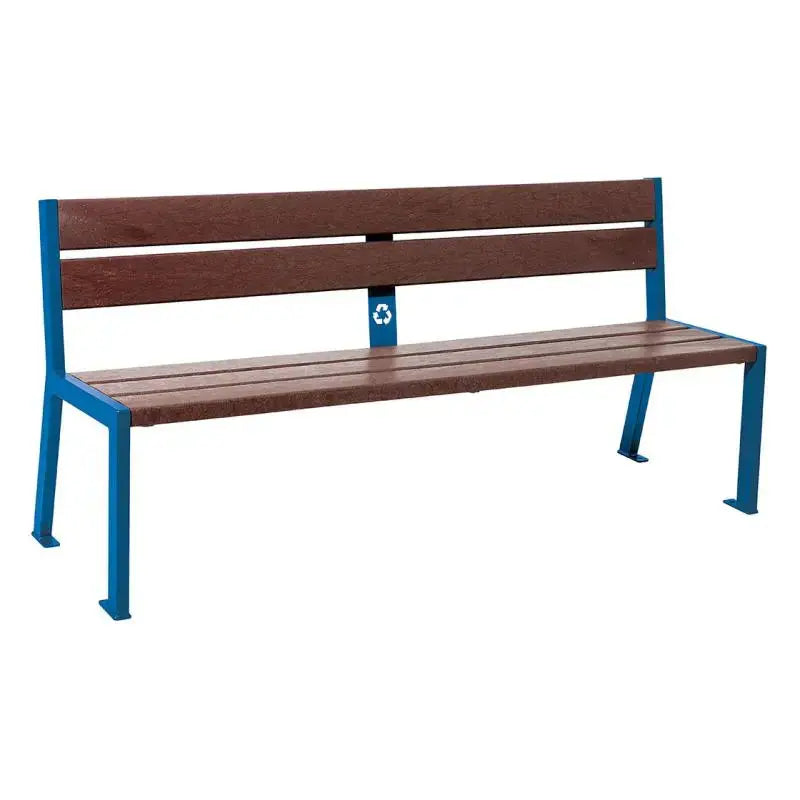 Banc plastique recyclé et acier Silaos