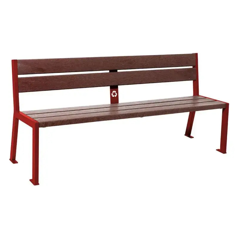 Banc plastique recyclé et acier Silaos