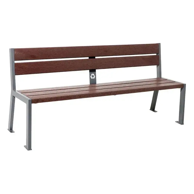 Banc plastique recyclé et acier Silaos