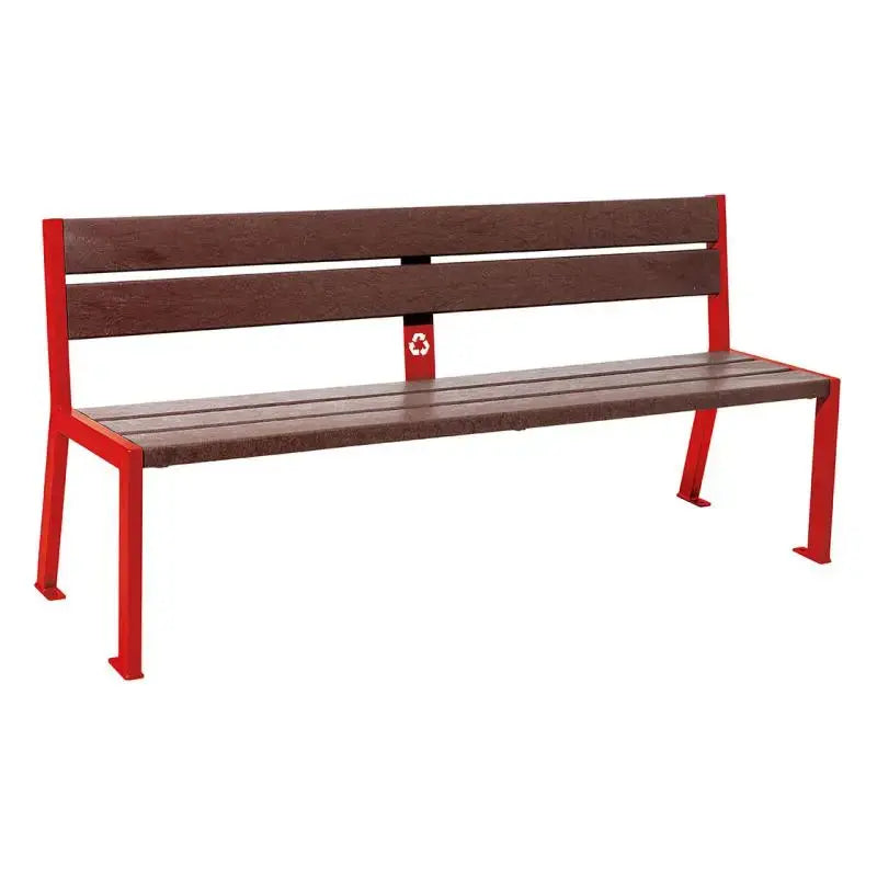 Banc plastique recyclé et acier Silaos