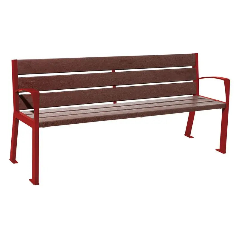 Banc plastique recyclé et acier Silaos