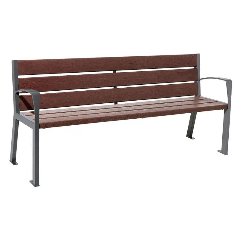 Banc plastique recyclé et acier Silaos