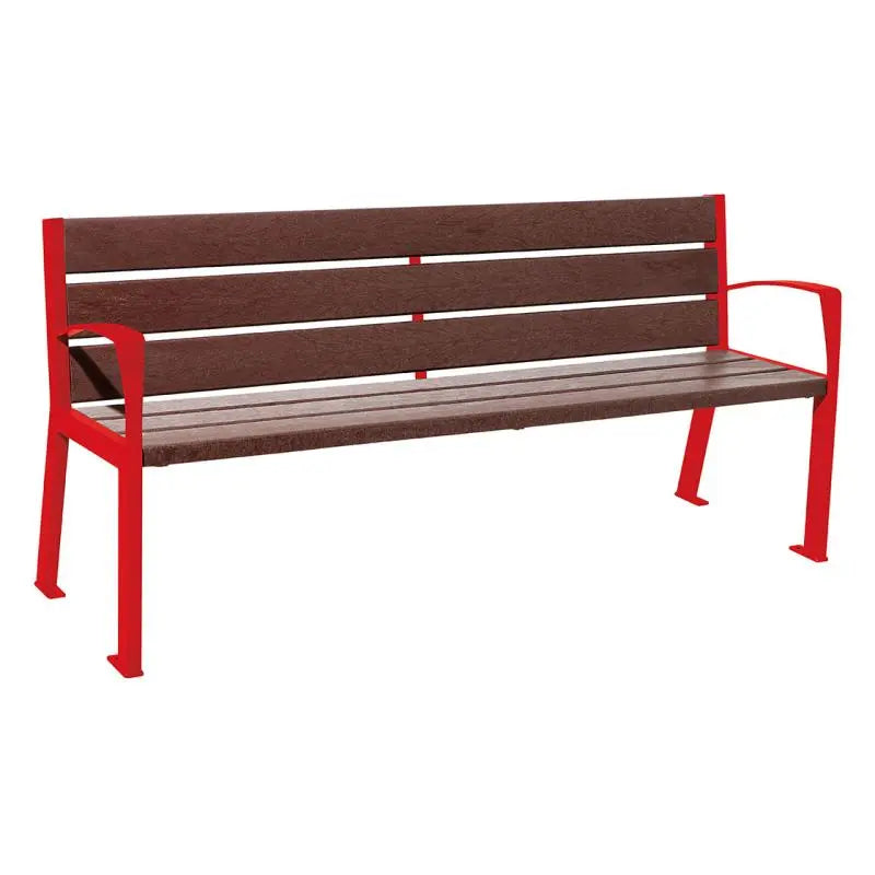 Banc plastique recyclé et acier Silaos