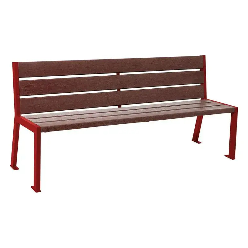 Banc plastique recyclé et acier Silaos