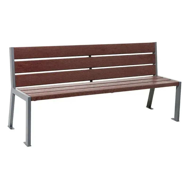 Banc plastique recyclé et acier Silaos
