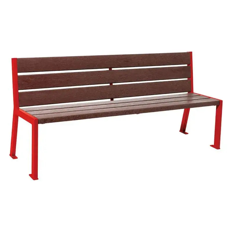 Banc plastique recyclé et acier Silaos