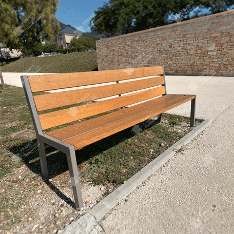 Banc bois et acier Silaos