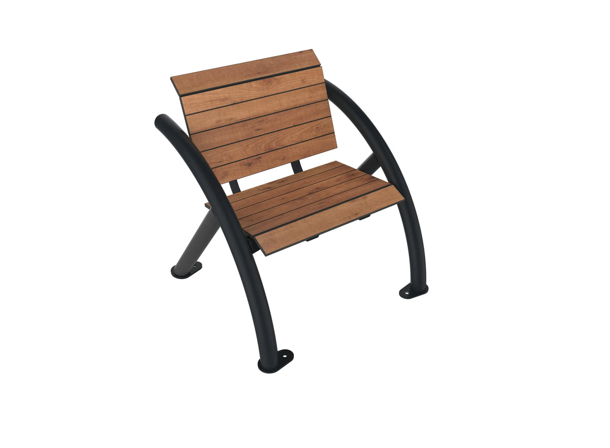 Fauteuil d'extérieur Buton Sydney effet lames pin tyrol