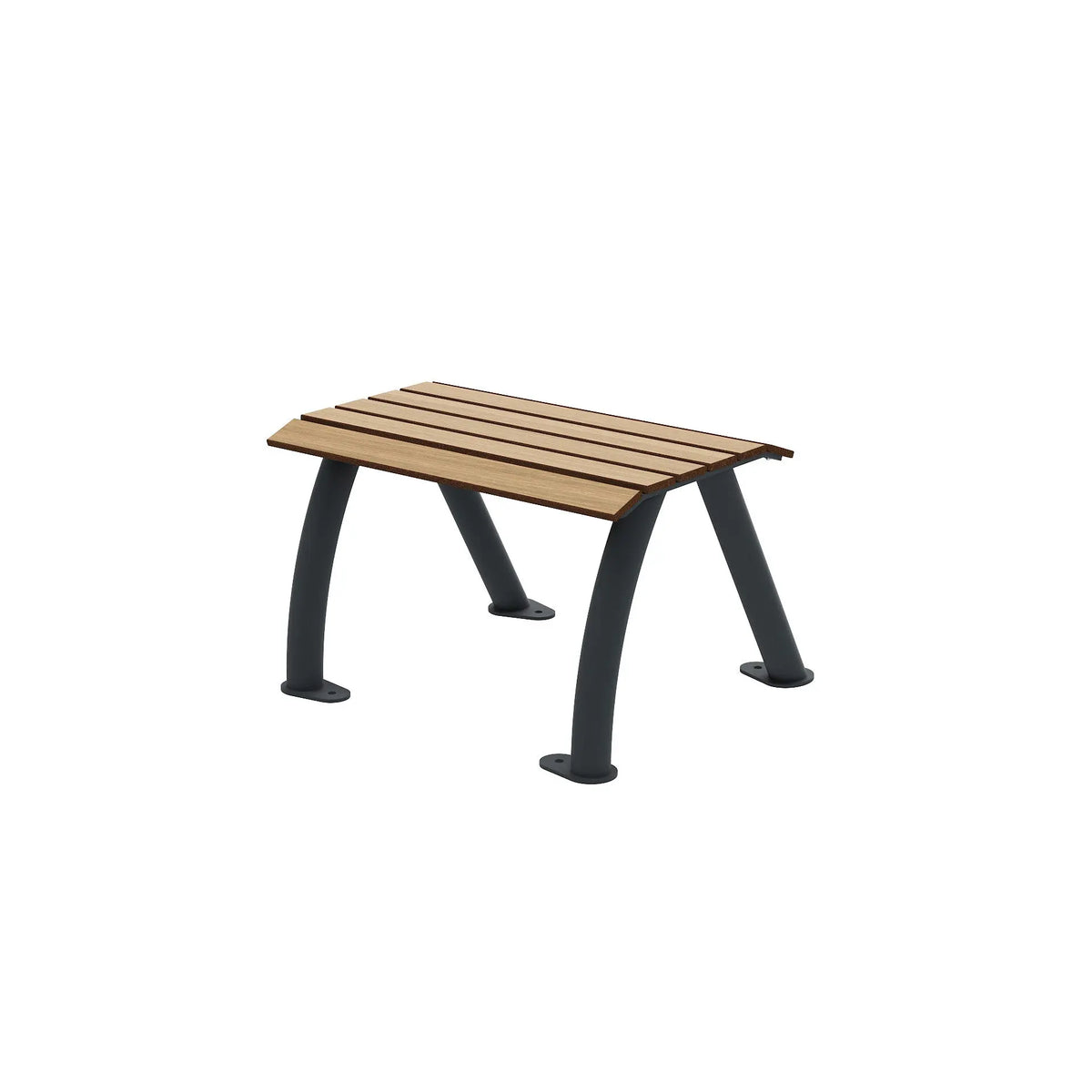 Fauteuil urbain Sydney à accoudoirs, lames compact chêne clair