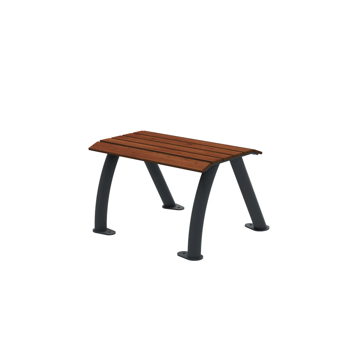Banc 1 place Sydney avec accoudoirs, compact HPL pin tyrol à lames