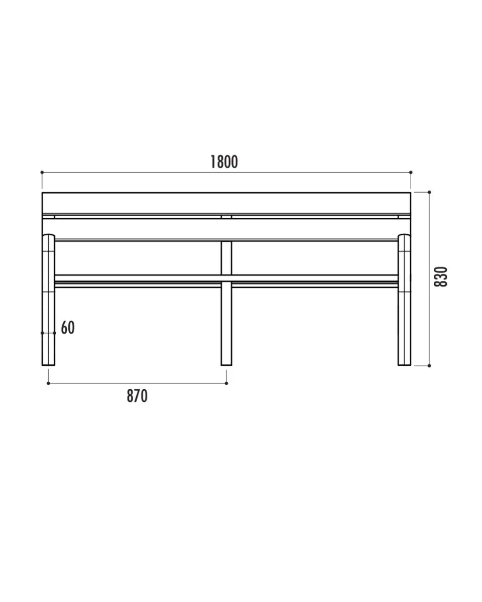 Banc Ecocity plastique recyclé