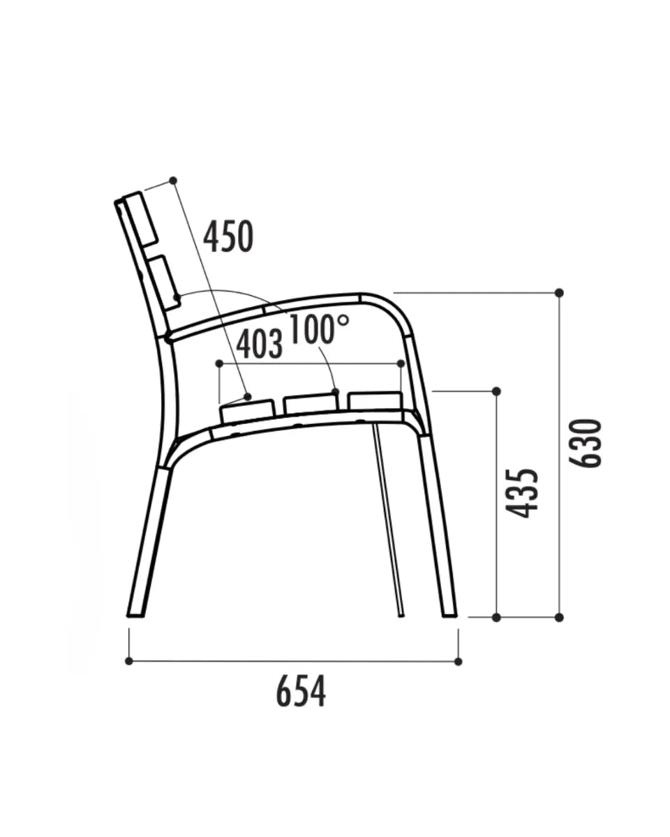 Banc Ecocity plastique recyclé