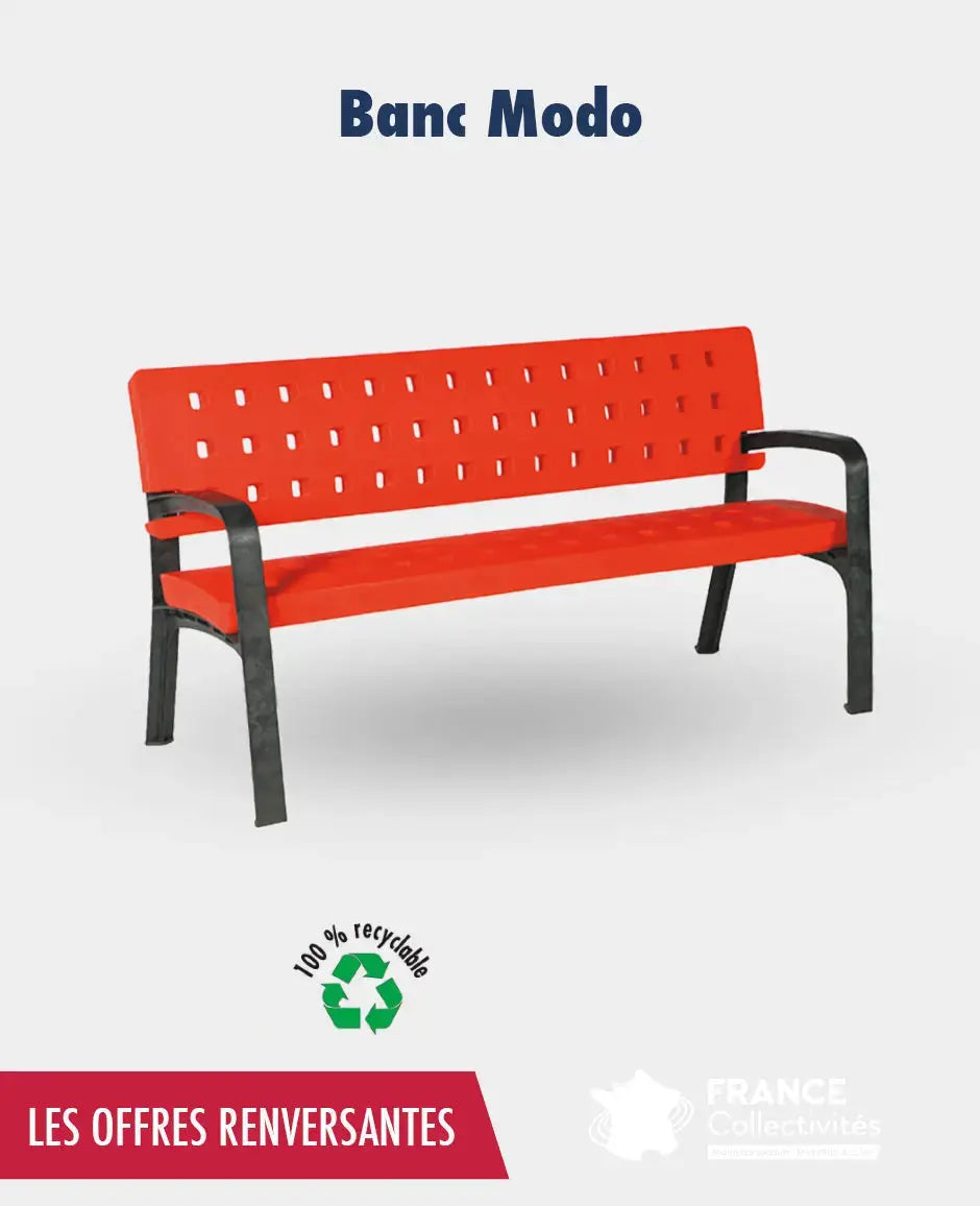 Promo banc Modo recyclés france collectivités