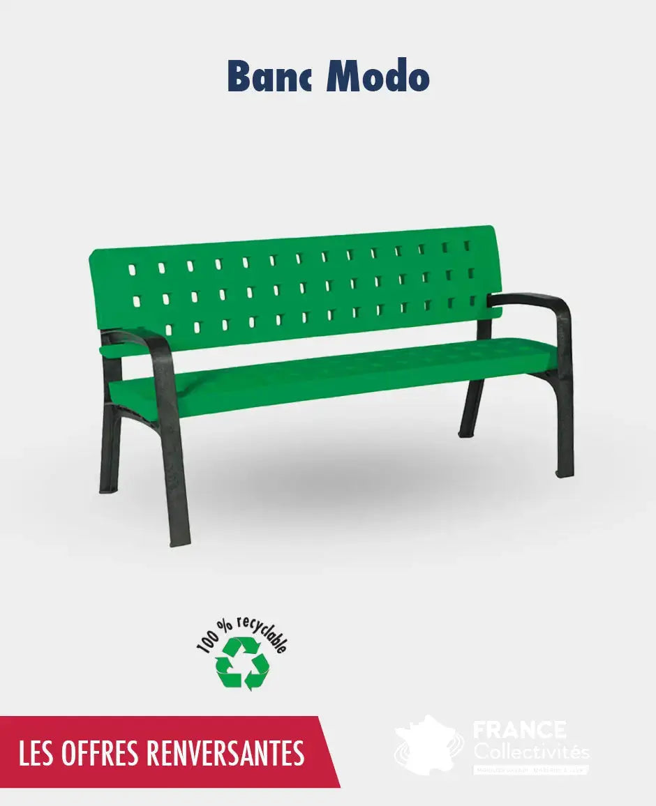 Promo banc Modo recyclés france collectivités
