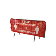 banderole message de sécurité - cache barrière de police