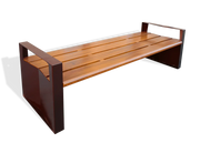Banquette bois et acier Alea