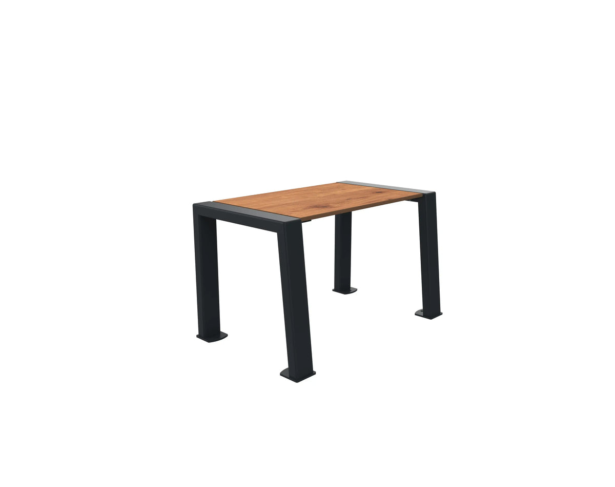 Module d'assise Berlin plein pin tyrol, structure acier RAL 7016