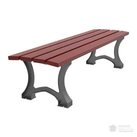 Banquette en bois et fonte Bretagne