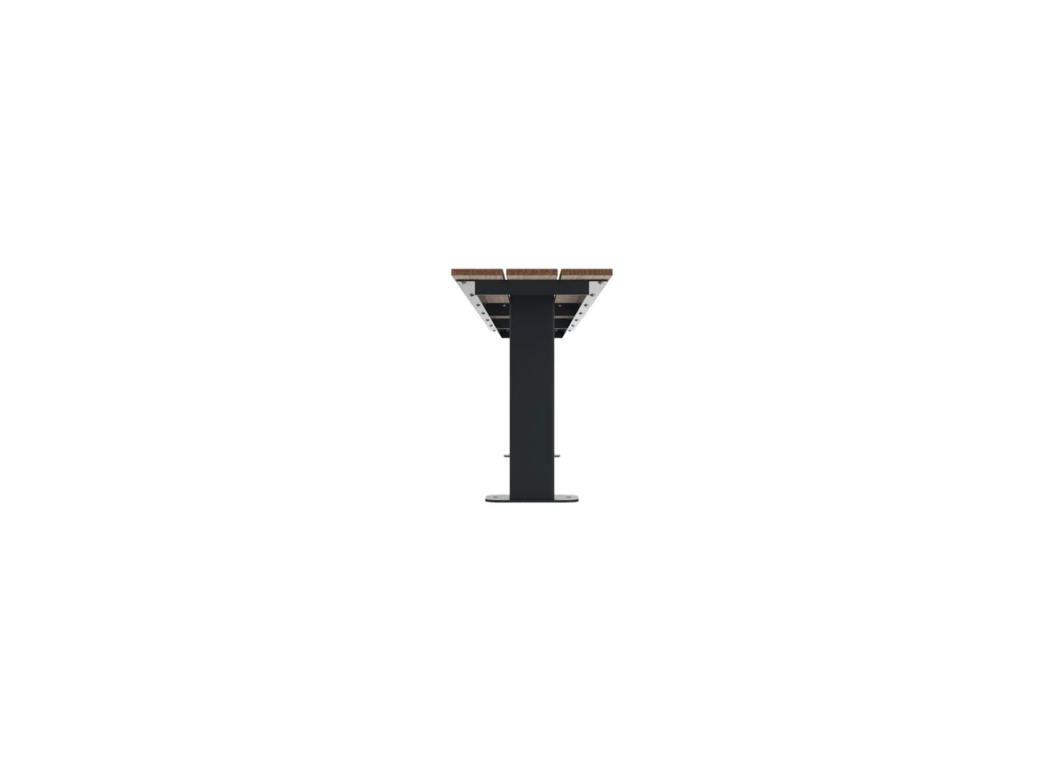 Vue de profil de la banquette Cancale Buton, assise compact 300 mm de profondeur
