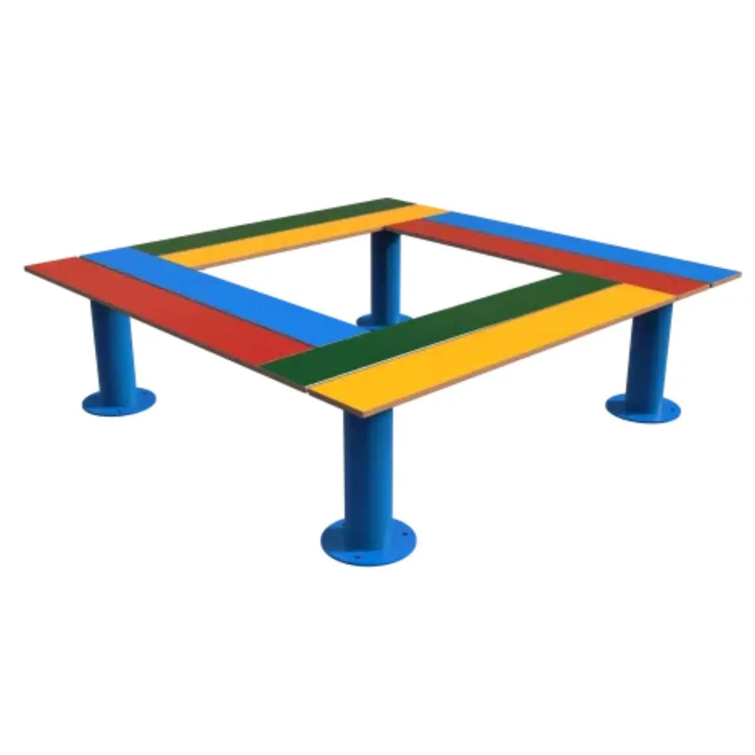 Banquette en acier carrée pour enfants - NINOU france collectivités