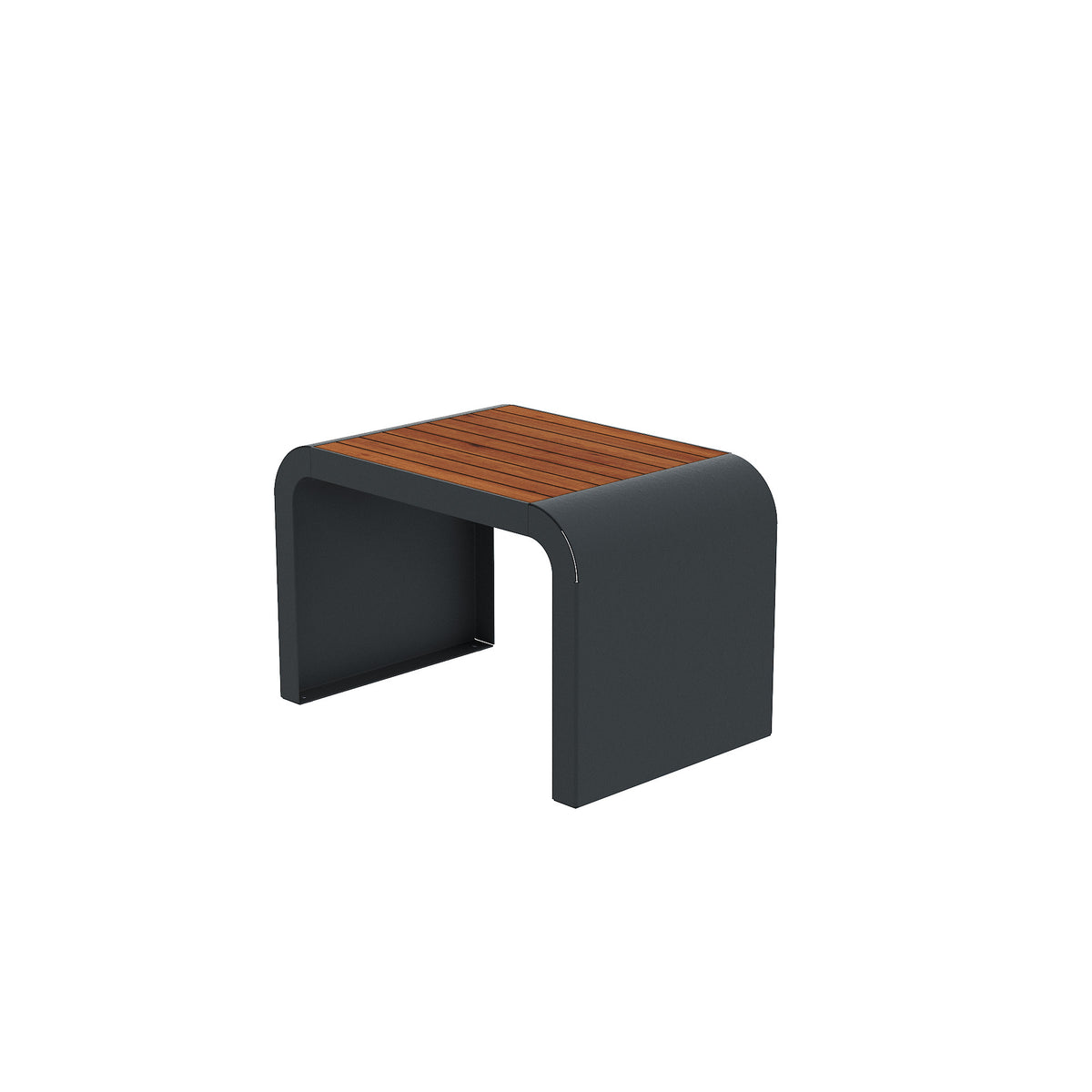 Module 1 place Buton New York effet lames pin tyrol, acier gris anthracite