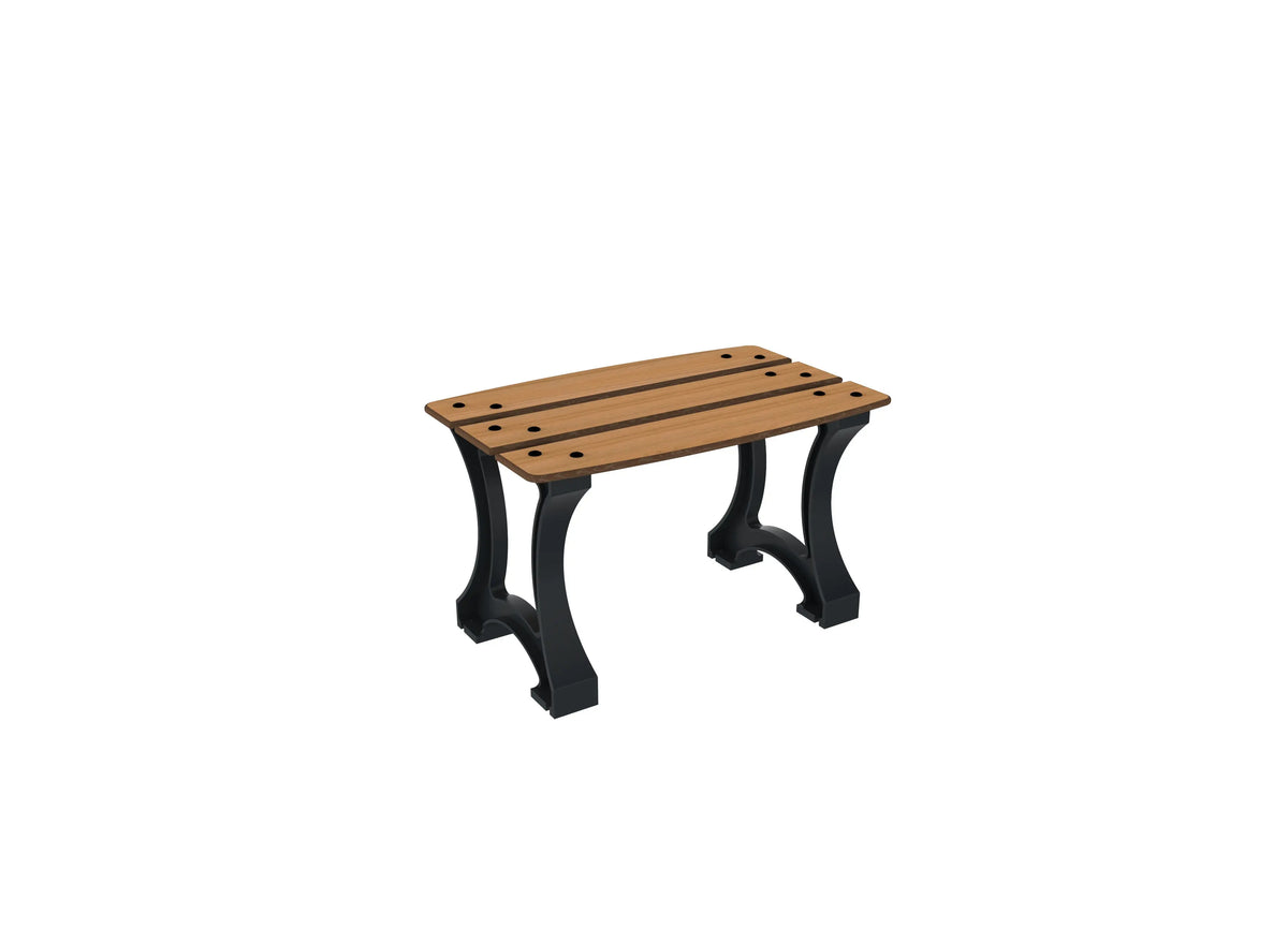 Tabouret de ville Buton Prague lames aspect teck