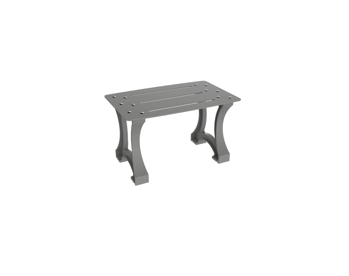 Assise individuelle Prague tout métal coloris gris aluminium RAL 9006