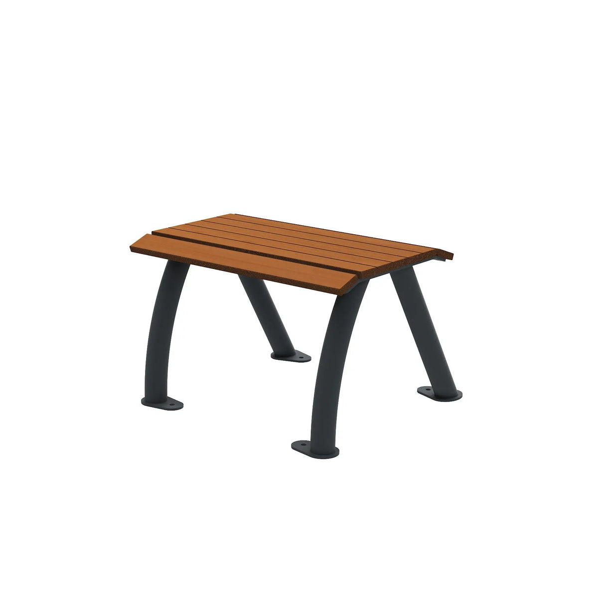 Assise d'appoint Buton Sydney effet lames aspect teck