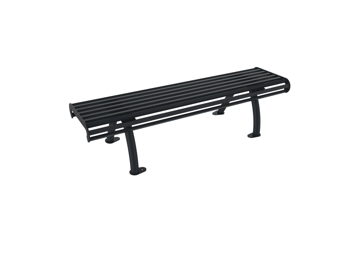 Banquette Sydney 3 places en tubes d'acier galvanisé gris anthracite RAL 7016