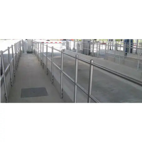 Barrière de guidage double lisse en kit en inox - France Collectivités