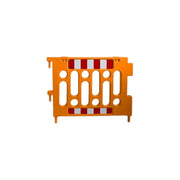Barrière de police orange en polypropylène de 1,20 m à bandes réfléchissantes