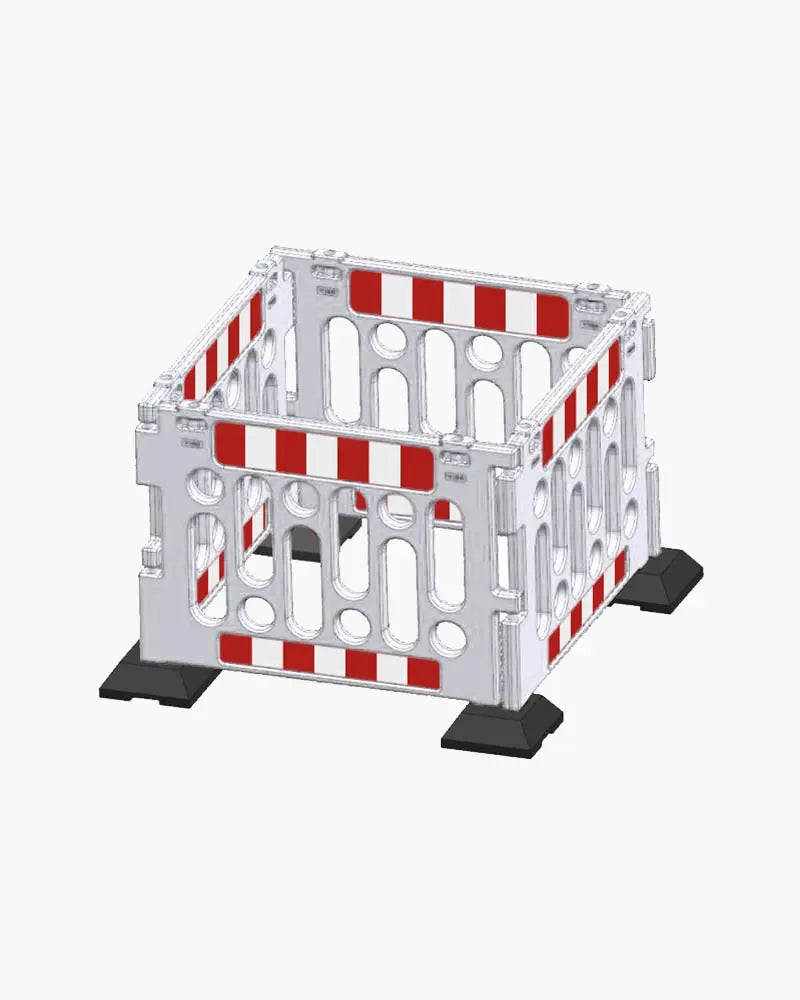 Barrière de regard grise en polypropylène 1200 x 1200 mm (lot de 4) - France Collectivités