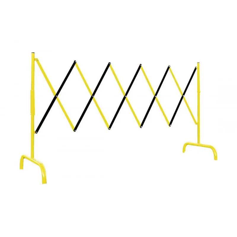 Barrière extensible acier 3 m-Jaune et noir - France Collectivités