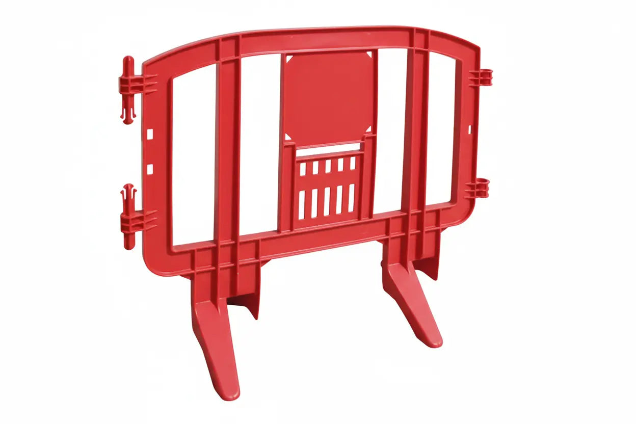 Barrière plastique MOVIT 1250 avec surface de sérigraphie pour signalétique personnalisée