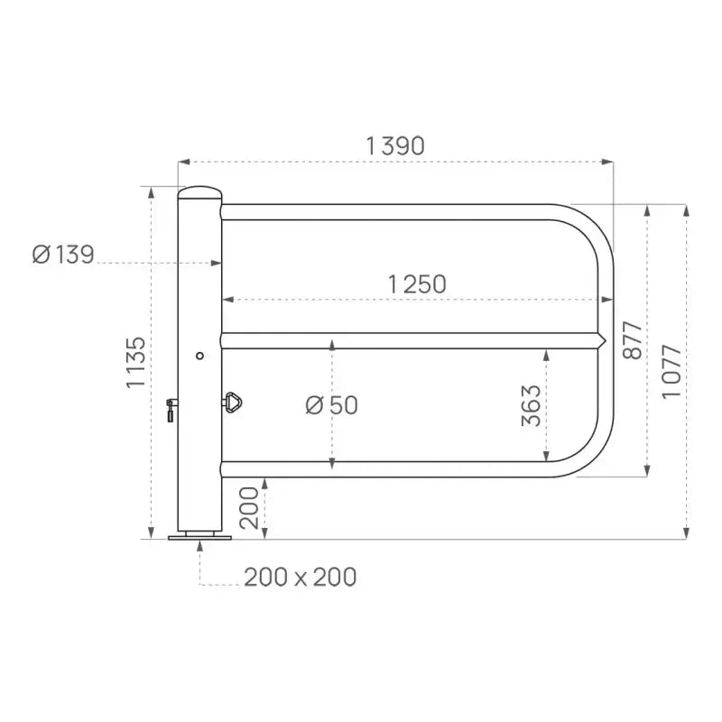 Barrière tournante 1,40 m Procity