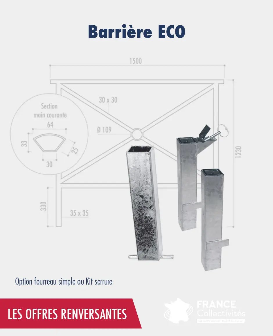 promo Barrière main courante eco france collectivités