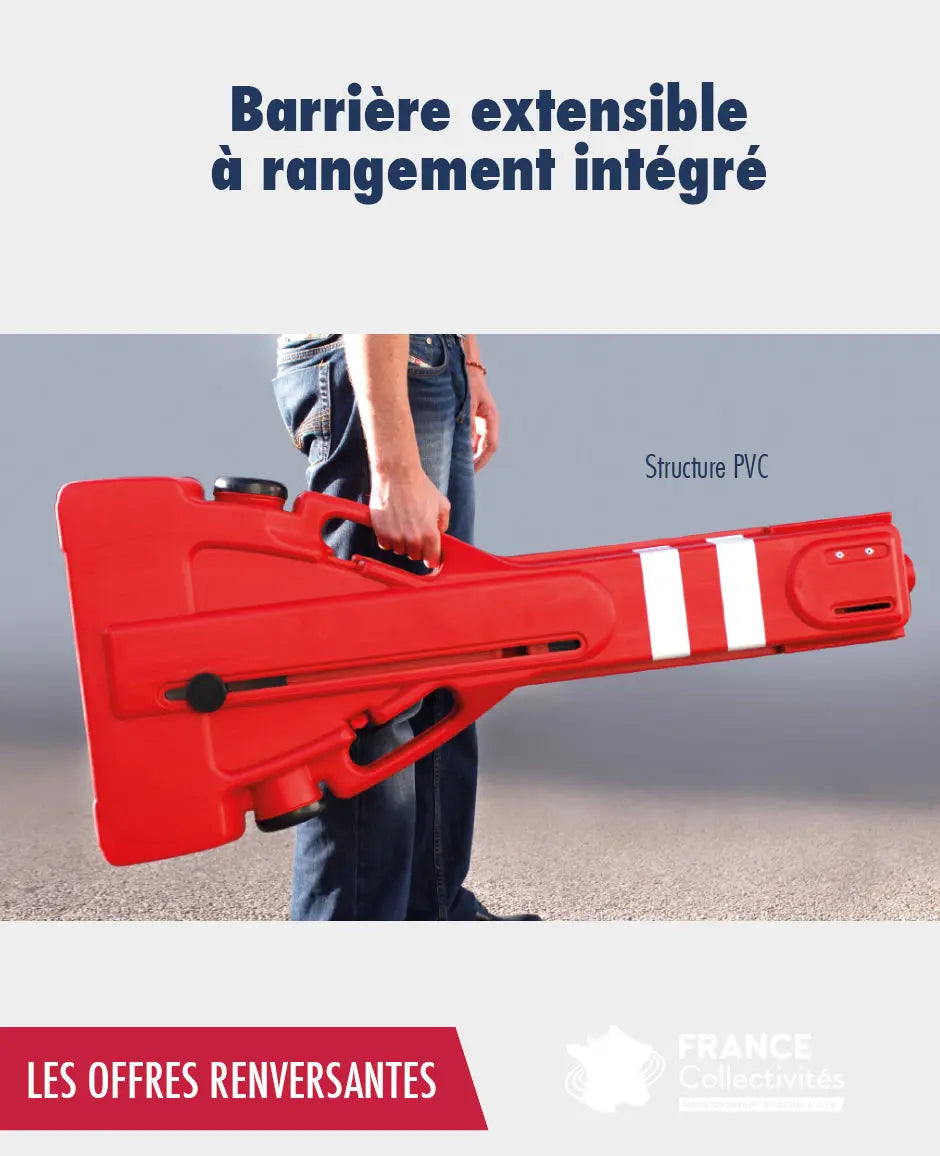 Promo barrière extensible à rangement intégré france collectivités