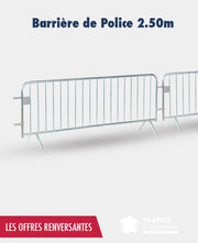 Promo barrière de police 2.50 m france collectivités