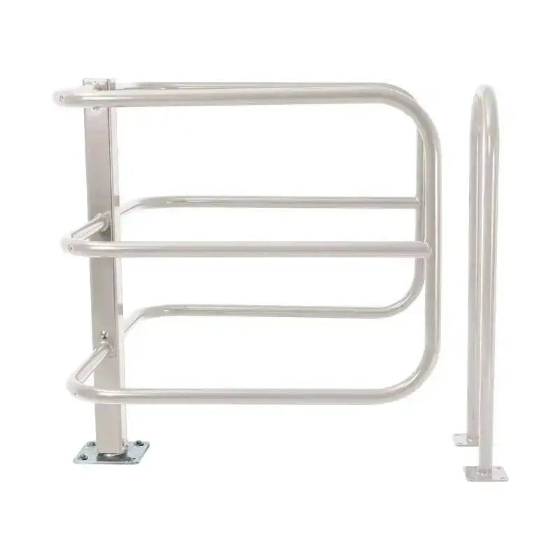 Promo barrière sélective tournante peinte en gris RAL 7044, chicane anti-scooter