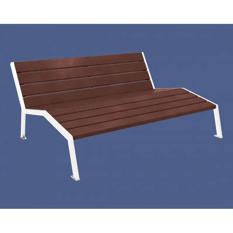 Chaise longue plastique recyclé et acier Silaos