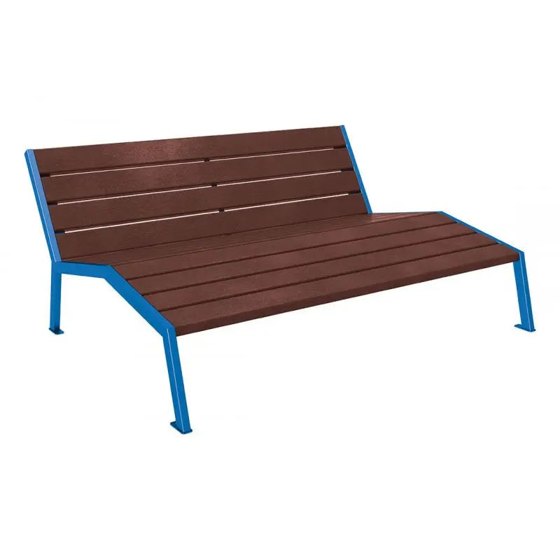 Chaise longue plastique recyclé et acier Silaos