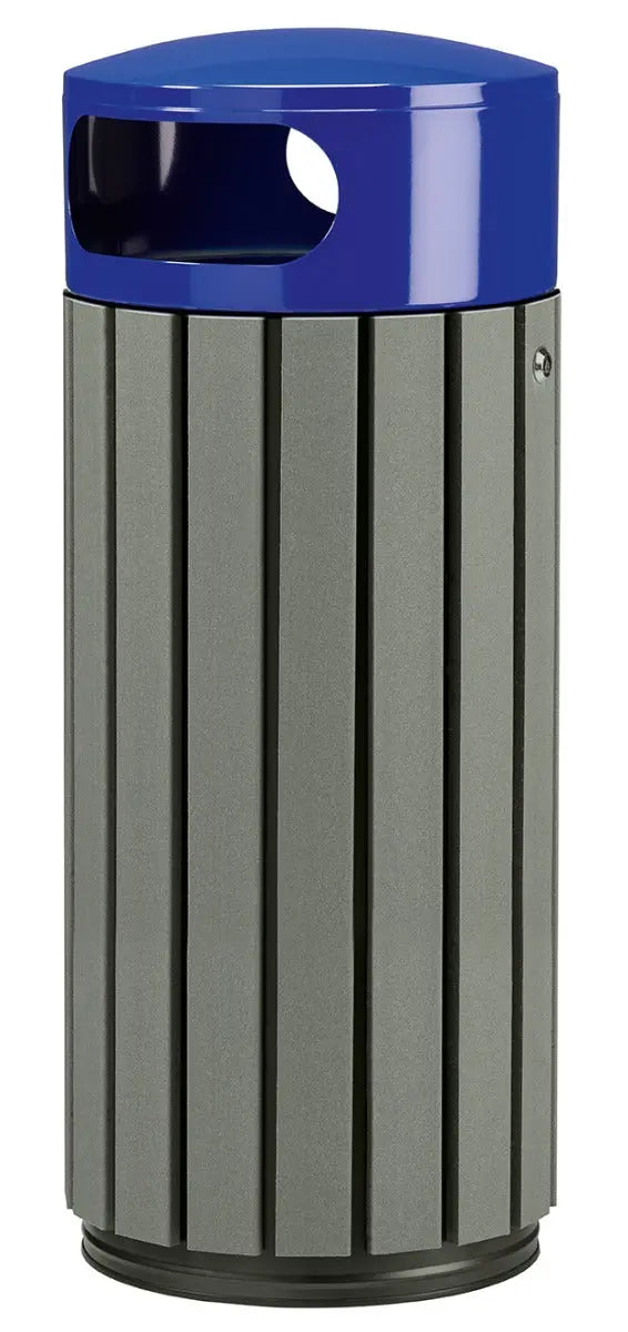 Corbeille zéno érik 60L bleu et gris