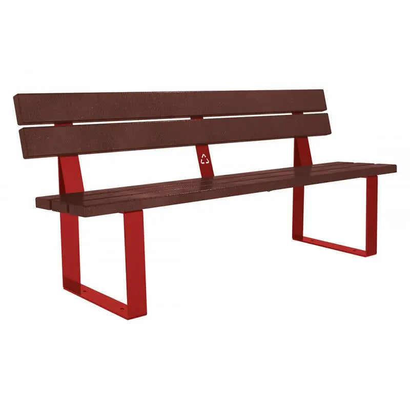 Banc plastique recyclé et acier Riga