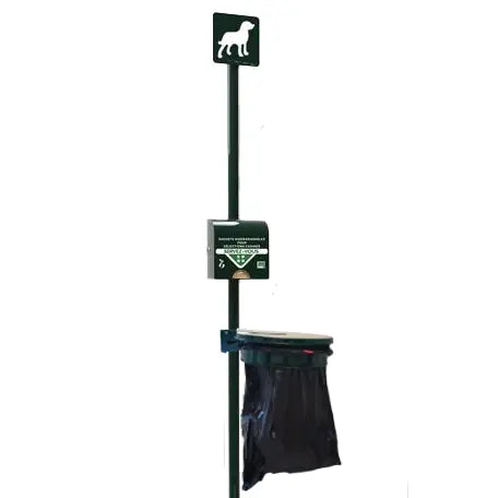 Borne de propreté canine avec distributeur de sacs canins biodégradables