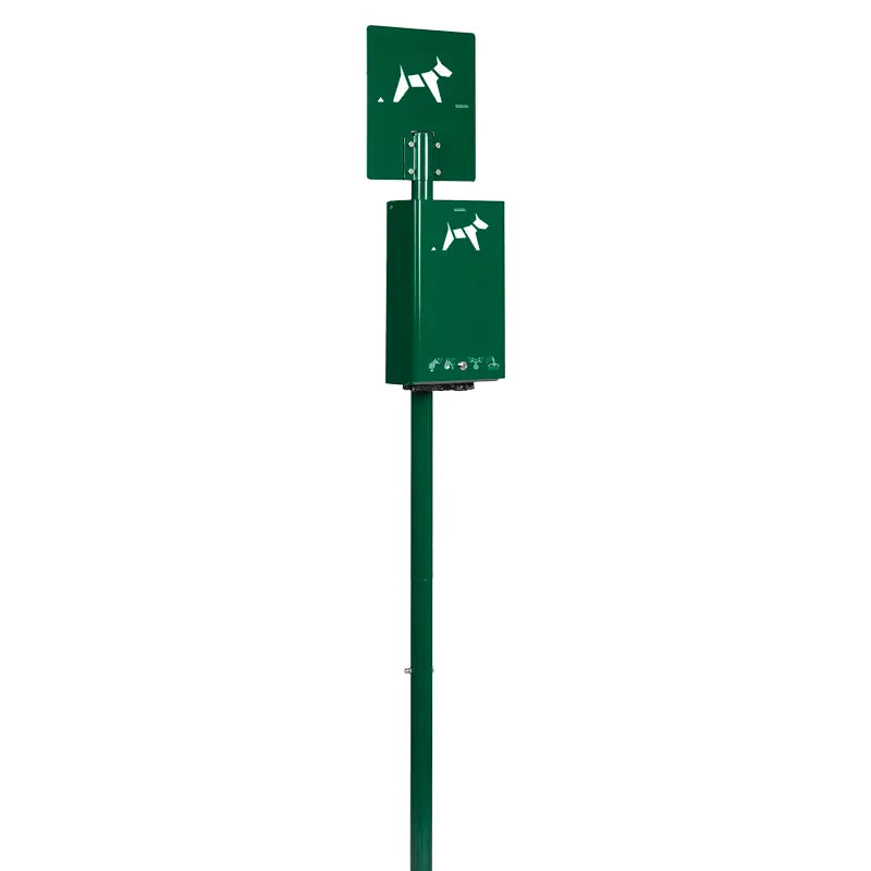 Borne de propreté Hygiène canine Hygeca sur poteau