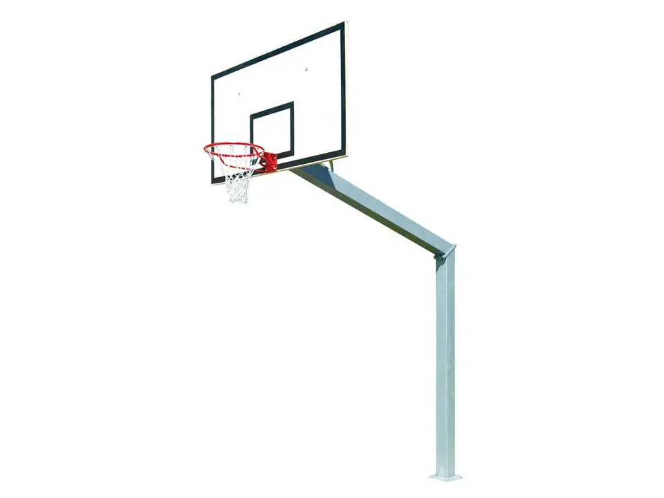 But de basket extérieur 120 × 120 galvanisé, déport 2,25 m, cercle 3,05 m