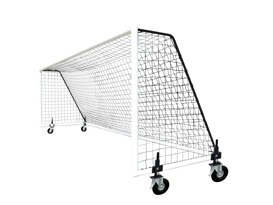 Buts de foot à 8 transportables alu 120 × 100 mm, lest intégré et roues 360°