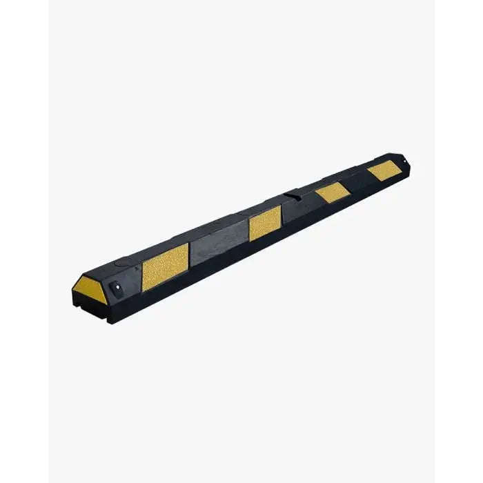 Butée caoutchouc de 1 830 mm avec passe-câbles, pour une place voiture complète