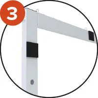 Buts de futsal 3 × 2 m aluminium Ø 80 mm, mobiles et repliables, avec ancrages