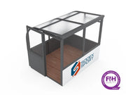 Cabine d'officiels de hockey certifiée FIH classe 2, aluminium (unité)